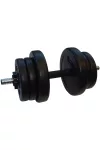 Capetan® Sport | Egykezes súlyzószett vynil tárcsákkal (10 kg), bővíthető, 25 mm átmérőjű súlyzórúddal