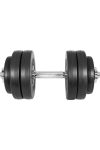 Capetan® Sport | Egykezes súlyzószett vynil tárcsákkal (10 kg), bővíthető, 30mm átmérőjű tömör súlyzórúddal