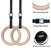   Capetan® | Fa tornagyűrű, gimnasztikai karika, ABS crossfit gyűrű (150 kg terhelhetőséggel)