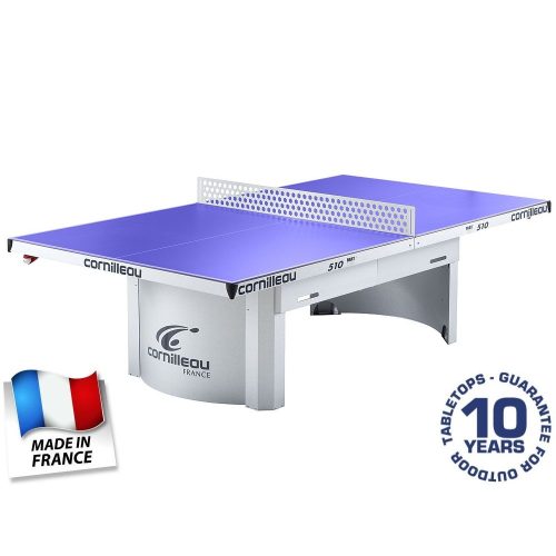 Cornilleau Pro 510 Mat Top | Kültéri pingpong asztal, közösségi asztalitenisz (kék színben)