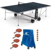 Cornilleau 100X Outdoor KÉK kültéri időjárásálló pingpong asztal családi komplett kiegészítő felszerelés csomaggal - Ingyenes házhozszállítással Cornilleau 100X Outdoor KÉK kültéri időjárásálló pingpong asztal családi komplett kiegészítő felszerelés csomaggal - Ingyenes házhozszállítással