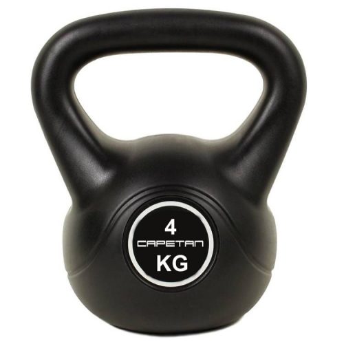 Capetan® | Kettlebell (10 kg) - cement töltető harangsúly műanyag bevonattal