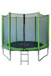 Capetan® - 120Kg - terhelhetőségű 244cm átm. Jelly Lime trambulin hálóval és létrával