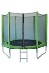 Capetan® - 120Kg - terhelhetőségű 244cm átm. Jelly Lime trambulin hálóval és létrával