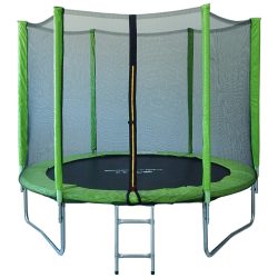   Capetan® - 120Kg - terhelhetőségű 244cm átm. Jelly Lime trambulin hálóval és létrával