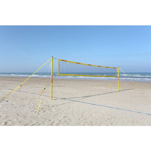 Strandröplabda Beach Champ mobil set 8,5m Pro Beach verseny hálóval 2,5cm pályacsíkkal, antennával és tartóval