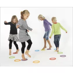   Activity rings készségfejlesztő karika 6 darabos készlet, rugalmas karika 16 cm átmérővel - Gonge
