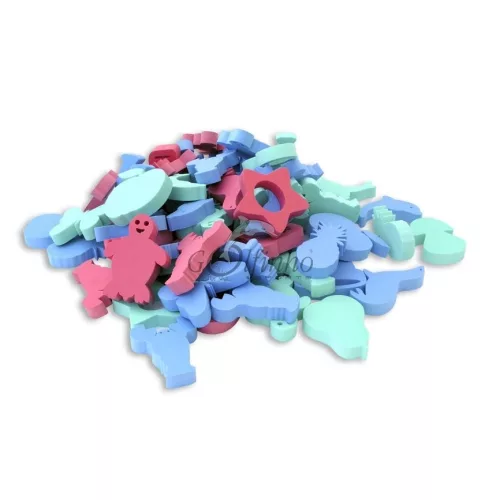 Térforma játék sorozat (50 elemból álló, 15x3 cm-es kellemes tapintású EVA hab formák)