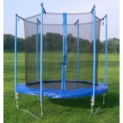   Garlando Combi M 244cm kültéri biztonsági trambulin szett - Extra biztonságos, alacsony (60cm) trambulin védőhálóval