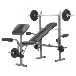  Everfit WBK-500 kombinált fekvenyomó pad lábgéppel bicepsz pad és mellgép nélkül
