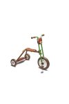 Tricikli Erdei Macikó, környezettudatos masszív kialakítású , 4-6-éves korú gyermekeknek, nagy 14" első kerékkel, hosszabb utakra is kényelmes