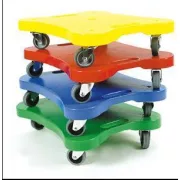 Guruló zsámoly gumírozott görgőkkel scooter deszka SÁRGA, rollerdeszka