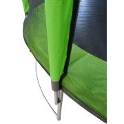 Capetan® Modern Fly  | Trambulin védőhálóval (305 cm átmérő, íves, borulás elleni lábakkal szerelt kültéri trambulin PVC hálótartó oszlopburkolattal, extra magas hálóval és ugrálófelülettel)