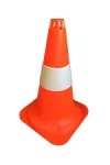 Közlekedési boja ruganyos anyagból, fényvisszaverő csíkkal (45 cm)