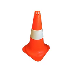   Közlekedési boja ruganyos anyagból, fényvisszaverő csíkkal (45 cm)