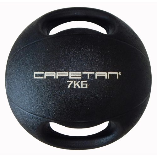 Capetan® Professional Line | Medicinlabda (7kg) (kétfogantyús - dual grip gumi, vízen úszó medicinlabda)