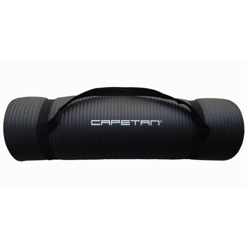 Capetan® Professional Line | NBR fitnesz szőnyeg  (179x59x0,8cm, fekete színben)