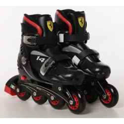   Ferrari® FK7 29-32 méret között állítható kétcsatos gyermek görkorcsolya Fekete színben