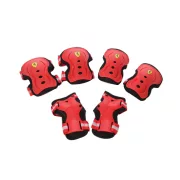   Ferrari® "M" méretű Piros színű Könyök + csukló + Térd védőfelszerelés szett