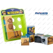 Kirakó kocka , mesekocka állatokkal , Miniland Kirakó kocka , mesekocka állatokkal , Miniland