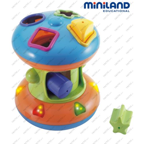 Rollerspin zenélő interaktív formaberakó  játék , Miniland