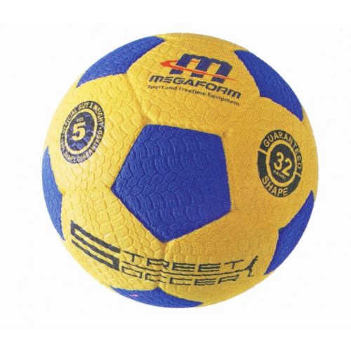 Megaform futball labda, street soccer No.5, hard gumi focilabda autógumi kerékmintázattal kültéri használatra