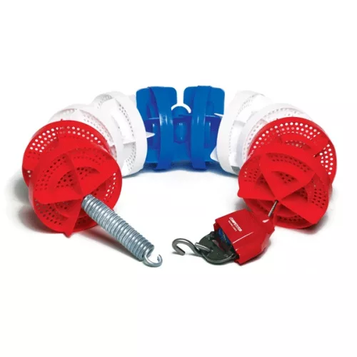 Verseny pályaelválasztó kötél (25 m 150 mm-es korongokkal, gold)