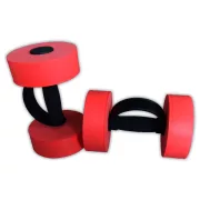 Aquafitness súlyzó pár, műanyag extra fogópánttal, 15x5 cm fejjel piros/fekete színben Aquafitness súlyzó pár, műanyag extra fogópánttal, 15x5 cm fejjel piros/fekete színben