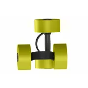 Aquafitness súlyzó pár, műanyag extra fogópánttal, 7x15 cm fejjel, sárga/fekete színben Aquafitness súlyzó pár, műanyag extra fogópánttal, 7x15 cm fejjel, sárga/fekete színben