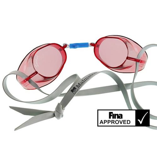 Malmsten | Svéd úszószemüveg (FINA jóváhagyott versenyszemüveg - piros áttetsző színben)