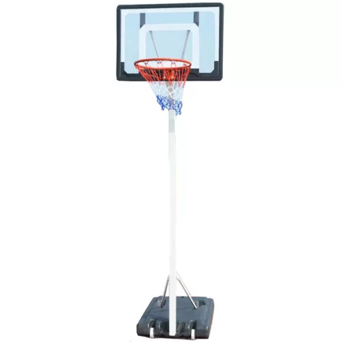 Kosárállvány mobbil gördíthtető, áttetsző palánkkal 2,1-2,6m között állítható magasság