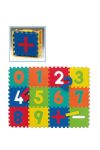 Puzzle színes gyermek szőnyeg  számokkal 30x30x1,2cm 12 db.os szett, 1,2x0,9m2 felület