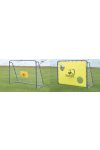 "Target" futball kapu célzófallal (egy darab 213 x 152 x 76 cm, fém, mobil, elemeire szedhető, 3,8cm csövekből összeállítható)