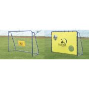  "Target" futball kapu célzófallal (egy darab 213 x 152 x 76 cm, fém, mobil, elemeire szedhető, 3,8cm csövekből összeállítható)