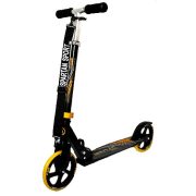   Gigant Wheel | Óriás kerekű roller (alu roller óriás sárga 200x34mm kerekekkel - gyermek / felnőtt roller állítható oszlop, fekete markolat)