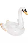 Felfújható 1,28 x 1,03x105cm méretű hattyú vízi játék, strandjáték,  arany díszítés