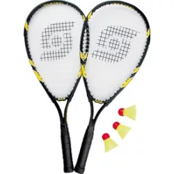   Speedbadminton gyorstollas szett (2 ütő 3 labda, speedminton játék)
