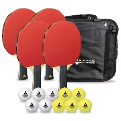   Pingpong ütő szett 4 db 2 csillagos Joola ütövel 10 db labdával, tároló tokkal
