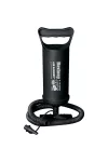 Talpas kemping mini pumpa (30 cm, fekete, 0,85 L kapacitás/löket, oda vissza fúvás, 3 adapter)