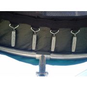 Capetan® Olive | Kültéri trambulin szett védőhálóval (244 cm, 25%-al megnövelt rugózású, 180Kg teherbírással, 60db rugóval - A megnövelt rugószám miatt a legtartósabb kivitelű trambulin)