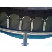 Capetan® Olive | Kültéri trambulin szett védőhálóval (244 cm, 25%-al megnövelt rugózású, 180Kg teherbírással, 60db rugóval - A megnövelt rugószám miatt a legtartósabb kivitelű trambulin)
