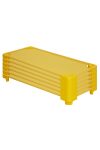 Tactic Color | Óvodai ágy (rakásolható műanyag óvodai fektető ágy, cserélhető fekvőfelülettel, 133x58x12cm, sárga színben)