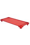 Tactic Color | Óvodai ágy (rakásolható műanyag óvodai fektető ágy, cserélhető fekvőfelülettel, 133x58x12cm, piros színben)