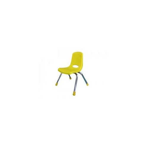 Tactic Color | Óvodai szék (rakásolható fém vázas óvodai szék műanyag palásttal, sárga színben)