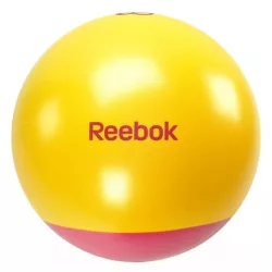   Reebok 65cm átm. sárga-magenta színű kéttónusú gimnasztikai labda + DVD