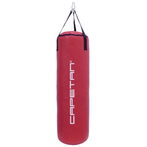 Boxzsák Capetan tömött piros PVC  100x35cm zsák, +35cm hevederpánt  fül, súlya cca. 30-35kg.