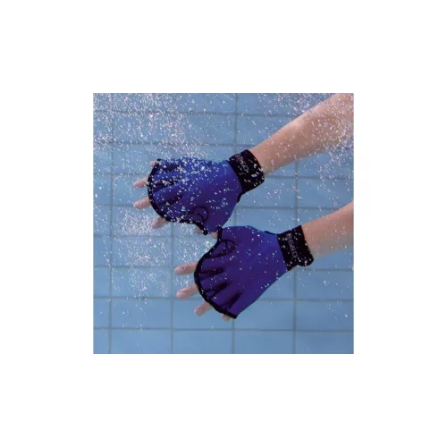 Neopren aquafitnesskesztyű pár  (békakesztyű) L méret, nyitott ujjvéggel