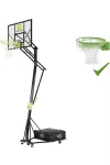 Streetball állvány Ex, mobil , gördíthető 77x116cm plexi palánkkal, slamdunk gyűrűvel
