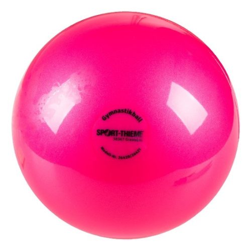 Ritmikus gimnasztika labda gyakorló, csillogó magasfényű, 16 cm átmérőjű, 300gr. súlyú - intenzív tónusú extra pink