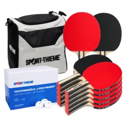   Asztalitenisz szett 12 db haladó pingpong ütővel Sport-Thieme, 144 labdával hord táskában